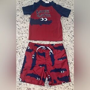 Baby 8 boys 18-24 months swim suit set “later gator”